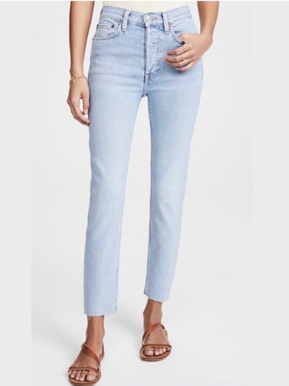 RE/DONE 90s High Rise Ankle Crop Jeans Sz 29